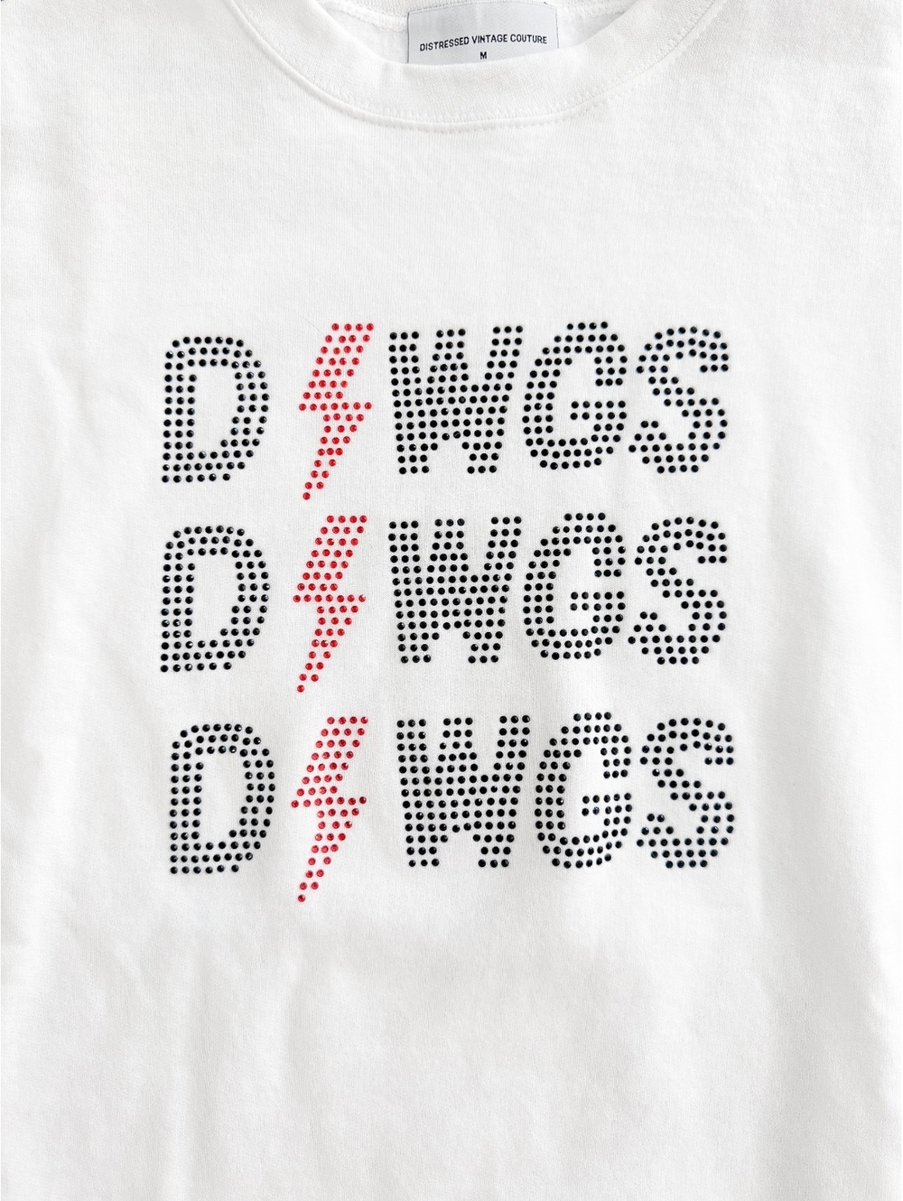Distressed Vintage Couture DAWGS Rhinestone Sweatshirt Women’s Georgia Game Day - Picture 3 of 4
